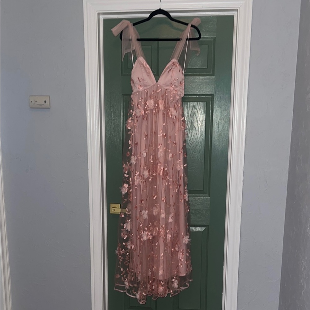 Elegant Pink Floral Dress